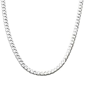 NECXON Collares para Hombre - Cadena de Plata de 5 mm, 55 cm - Acero Inoxidable Resistente - Regalo Ideal para Hijos, Esposos, Hermanos y Novios