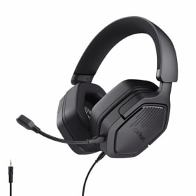 GXTrust 1492 Ravox Cascos Gaming PS5 PS4 PC Switch Xbox Mobile - Auriculares Over-Ear con Enchufe 3.5mm, Altavoces 50mm y Orejeras Basculantes - Negro