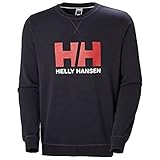 Helly Hansen Hombre Sudadera HH Logo Crew, Azul Marino, L
