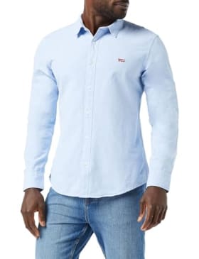 Levi's Long-Sleeve Battery Housemark Slim Camisa, Allure, M Hombre