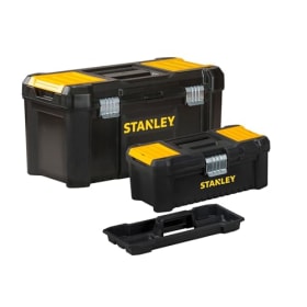 STANLEY Bonus Pack 2 Cajas de Herramientas de Plástico (12.5" y 19") - Organizador con Cierres de Metal y Asa Ergonómica - STST1-75772