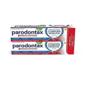 Parodontax Dentifrice Complete Protection Fraîcheur Intense, 8 Bénéfices, Contre le Saignement Occasionnel des Gencivas, Format Bitube (2 x 75 ml)