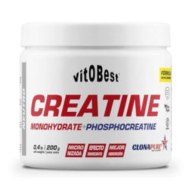 VITOBEST | Creatina (Clonapure®) | Clonapure® (creatina monohidrato + fosfocreatina + fosfato) Sin fase de carga | Sabor Neutro - 200 g