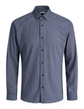 JACK & JONES Jprblaactive Stretch LS Shirt Sn - Camisa Hombre Azul Oscuro L