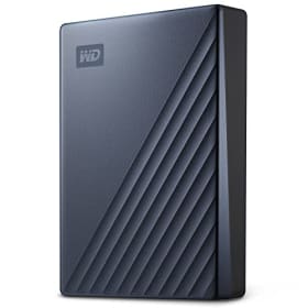 WD 4TB My Passport Ultra Disco Duro Externo Portátil, USB-C, USB 3.2 Gen 1/USB 3.0, Copia de seguridad y protección con contraseña, Formateado para Windows, Azul
