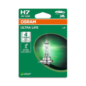OSRAM ULTRA LIFE, H7, lámpara de faro halógena, Blíster individual (1 lámpara)