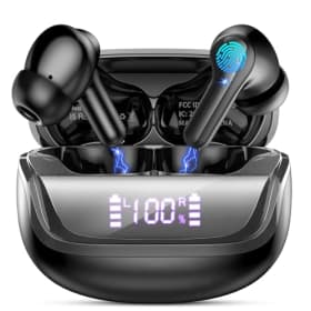 Auriculares Inalambricos Bluetooth, Auriculares Bluetooth 5.4 con 4 ENC Cancelacion Ruido HD Mic, 4
                                        ...