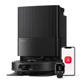 Roborock QV 35A - Robot Aspirador con 8000Pa de Succión, Mopas Giratorias y Tecnología Reactiva para Evitar Obstáculos