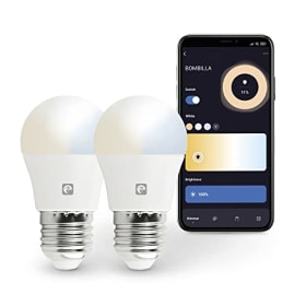 Garza Smart - Pack 2 Bombilla LED Inteligente Wifi Esférica, 5.5W (equivale a 40W de incandescencia), E27, CCT, Intensidad regulable, Programable, Control por voz y app, Alexa/Google, WiFi 2.4GHz