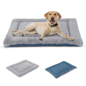 IEUUMLER Colchoneta para Perros y Gatos Cama, Cojín para Mascotas Suave cálido Lavable y Duradero de Doble Uso, Colchón para Perros Grandes y Medianos FC014 (XS(45 * 33cm), Gris y Azul)