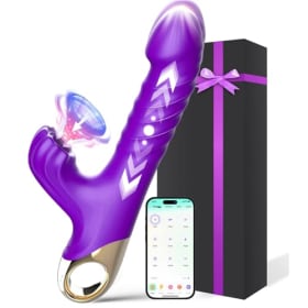 Vibrador Mujer Juguetes Eroticos Consoladores para Mujer con Vibradorador 9×9×9 Modos APP Grande Dildo Realista Succionador Clítoris