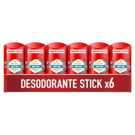Old Spice Deep Sea Desodorante En Barra Para Hombres 50 ml x6, Fresco 24 Horas, Todos Los Días Con Uso Diario, Perfume Duradero, Fragancia Excepcional, Protección Contra El Mal Olor