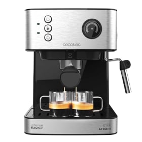 Cecotec Cafetera Express Power Espresso 20 Professionale - 850 W, 20 Bares, Manómetro, Depósito de 1,6L, Acero Inoxidable