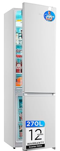 Midea Frigorífico Combi No Frost 55 cm - Nevera Libre Instalación con Congelador Vertical (Blanco)