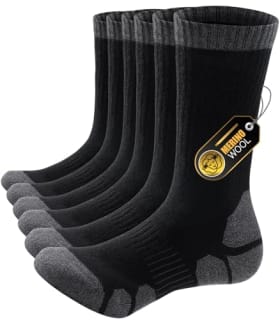 PULIOU Calcetines de Lana Merino Hombre Mujer, 3 Pares Térmicos Invierno, Ideales para Esquí, Nieve y Regalo