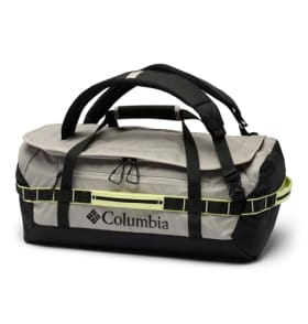 Columbia Landroamer - Bolsa de Lona Unisex de 40 L, Color Gris Pedernal/Negro/Niebla Cítrica, Talla Única