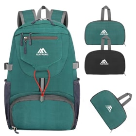 flintronic 20L Mochila Plegable Ultraligera, Mochila de Viaje, Mochilas de Senderismo, Mochilas de Marcha Pequeña, Impermeable, para Hombre Mujer, para Senderismo Caminar Acampar(Verde Oscuro)