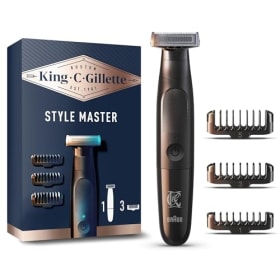 King C. Gillette Style Master Recortadora Para Barba Sin Cable Para Hombre Con Hoja 4D