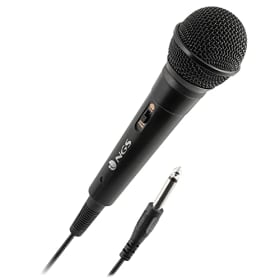 NGS Singer Fire - Micrófono Vocal Dinámico con Cable de 3 Metros y Conexión Jack 6,3mm