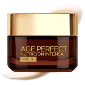 L'Oreal Paris Men Expert Age Perfect Nutrición Intensa Crema Rica Reparadora Noche Pieles Maduras y Desnutridas, Negro, 50 ml (Paquete de 1)