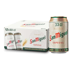 San Miguel Especial Lager, Pack 12 Latas x 33cl, Cerveza Premium Española
