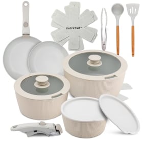 Juego de ollas NutriChef 18 piezas antiadherente