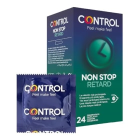 Control Non Stop Retard Preservativos - Caja de 24 Unidades (Pack Ahorro)