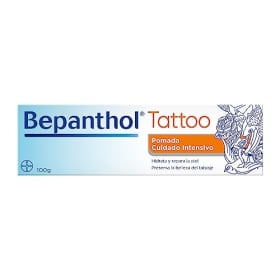 BEPANTHOL Crema para Tatuajes con Pantenol - Hidrata - Repara la Piel Post Tattoo y Preserva la Belleza del Tatuaje - 100 g - Sin Conservantes y Sin Perfume