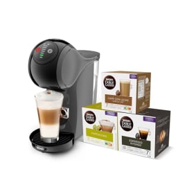 De'Longhi Dolce Gusto Genio S EDG226.A, Máquina de Café en Cápsulas, Incluye 3 Paquetes de Cápsulas, Diseño Compacto, Tamaño de Bebida Ajustable, Depósito de Agua Extraíble de 0,8L, 1600 W, Gris