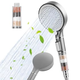 Cabezal de Ducha de Alta Presión con Filtro para Agua Dura - 5 Modos de Chorro - Ideal para Baños de Uso General