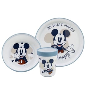 Stor SET 3 PCS VAJILLA PREMIUM BICOLOR ANTIDESLIZANTE MICKEY MOUSE FULL OF SMILES