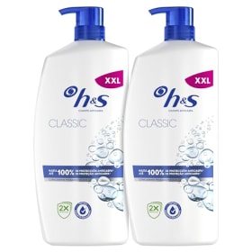 H&S Classic Champú Anticaspa 2x1000ml con Dispensador - Protección Total hasta 100% | Clínicamente Probado | Uso Diario | Para Todo Tipo de Pelo