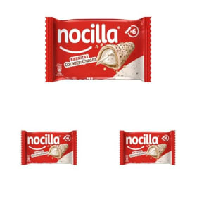 Nocilla, Barritas, Cookies&Cream, Con Crema de Leche y Avellanas y Trocitos de Galleta de Cacao, Sin Aceite de Palma - Pack de 6 Unidades- 129g (Paquete de 3)