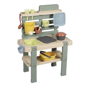 Smoby Life Cocina de Barro – Juguete de Exterior Infantil con 11 Accesorios – Ideal para +3 Años