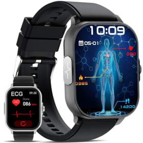 YYKY Reloj Inteligente ECG+HRV para Hombre y Mujer - Monitor de Salud Avanzado con ECG, HRV, Ácido Úrico, Lípidos, Presión Arterial y Más - IP67 - Compatible Android/iOS