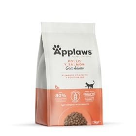 Applaws Comida Seca Completa Natural de Pollo con Salmón para Gatos Adultos - Bolsa Resellable de 7.5 kg