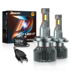 DeveChos Bombillas LED H7 30000LM: Bombilla 160W Faros Delanteros para Coche 12V - H7 LED Canbus 6500K