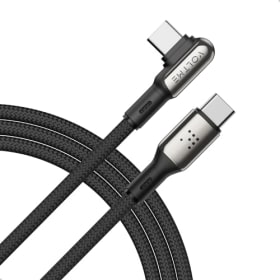VOLTME Cable USB C Carga Rápida 90 Grados, Cable USBC a USB C 100W, Cable rápido USB C 2M, Compatible con Switch, iPhone 15 Pro