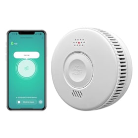 Detector de Humo WiFi con Sensor Fotoeléctrico, Batería Reemplazable, Espera de 3 Años