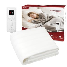 Manta Eléctrica 150x80 cm, 10 Niveles de Calefacción, Lavable a Máquina, Apagado Automático y Protección de Sobrecarga