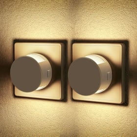 JandCase Luz Nocturna para Bebé - 2 Piezas con Sensor Crepuscular y 3 Niveles de Brillo