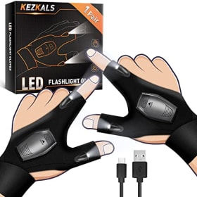 KEZKALS Guantes con Luz LED - Regalo Original para Hombre y Mujer