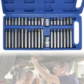 Zithgen 40 PCS Hexagonales Puntas Torx Kit, Puntas Atornillador Llaves de Vaso Puntas Atornillador Imantadas Juego de Puntas Torx con 1 Caja para Reparación de Automóviles