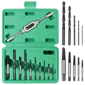 Vninkul Juego de Extractor de Tornillos de 11 Piezas M3-M18 - Kit Profesional con Portamachos y Caja de Almacenamiento