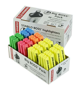STABILO - Marcador fluorescente BOSS ORIGINAL - Pack con 48 marcadores en colores surtidos