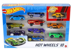 Hot Wheels Pack de 10 Vehiculos, Coches de Juguete (Modelos Surtidos, selección aleatoria), 54886