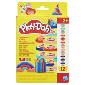 Hasbro Play-Doh, Pack de 12 Mini- Regalos, Botes de Plastilina Personalizables, Juguetes de Arte para Fiestas, Kits Creativos para Niños y Niñas a Partir de 2 Años, Regalo de Manualidades