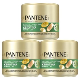 Pantene Pro-V Suave Y Liso Mascarilla Protectora De Keratina 3X300ml