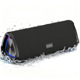 oraolo Altavoz Bluetooth Potente 20W, Bluetooth Speaker RGB Luces, Altavoz Bluetooth Portatil 6.0, 30H Reproducción, IPX6 Impermeable, Soporte AUX/TF Card, Adecuado para Exteriores/Fiestas