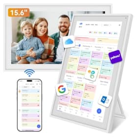 TABWEE Calendario Digital 15,6" - Organizador Familiar con Tabla de Tareas, Planificador de Comidas y Sistema de Recompensas
